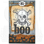 Tim Holtz Cling Rubber Stamps HALLOWEEN BLUEPRINT CMS134 boo