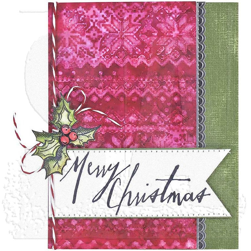 Tim Holtz Cling Rubber Stamps HANDWRITTEN HOLIDAYS 1 CMS208 merry christmas