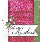 Tim Holtz Cling Rubber Stamps HANDWRITTEN HOLIDAYS 1 CMS208 merry christmas