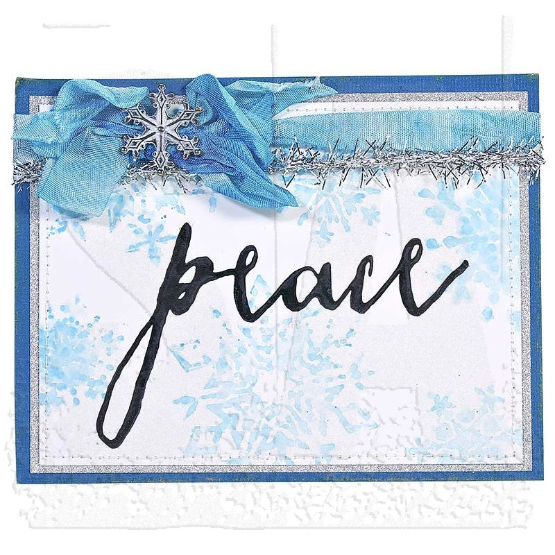 Tim Holtz Cling Rubber Stamps HANDWRITTEN HOLIDAYS 3 CMS248 peace
