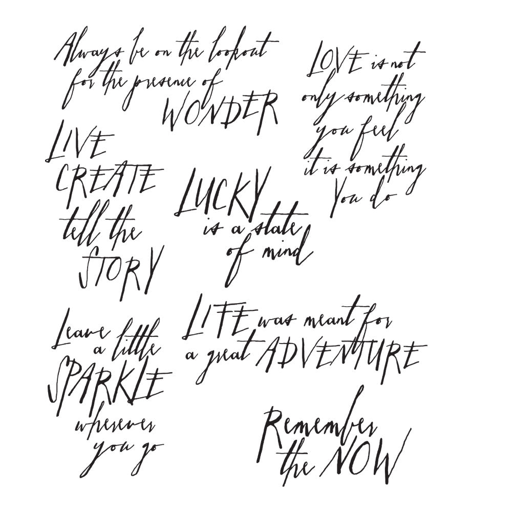 Tim Holtz Cling Rubber Stamps HANDWRITTEN THOUGHTS cms218