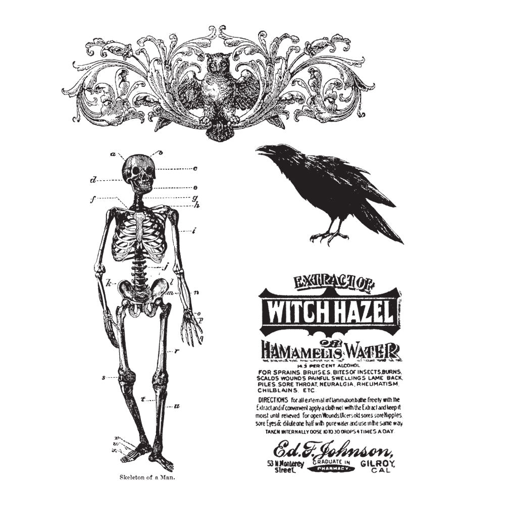 Tim Holtz Cling Rubber Stamps HAUNTED MANSION cms091