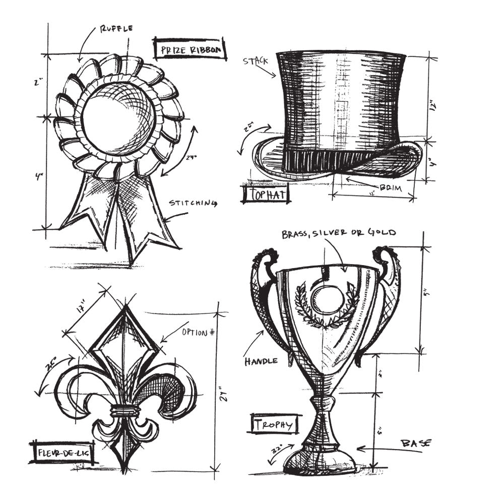 Tim Holtz Cling Rubber Stamps HIGH SOCIETY BLUEPRINTS cms193