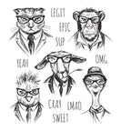 Tim Holtz Cling Rubber Stamps HIPSTER CMS288