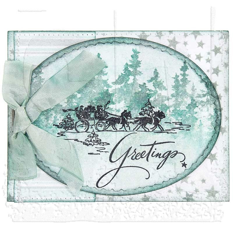 Tim Holtz Cling Rubber Stamps HOLIDAY GREETINGS CMS353 greetings