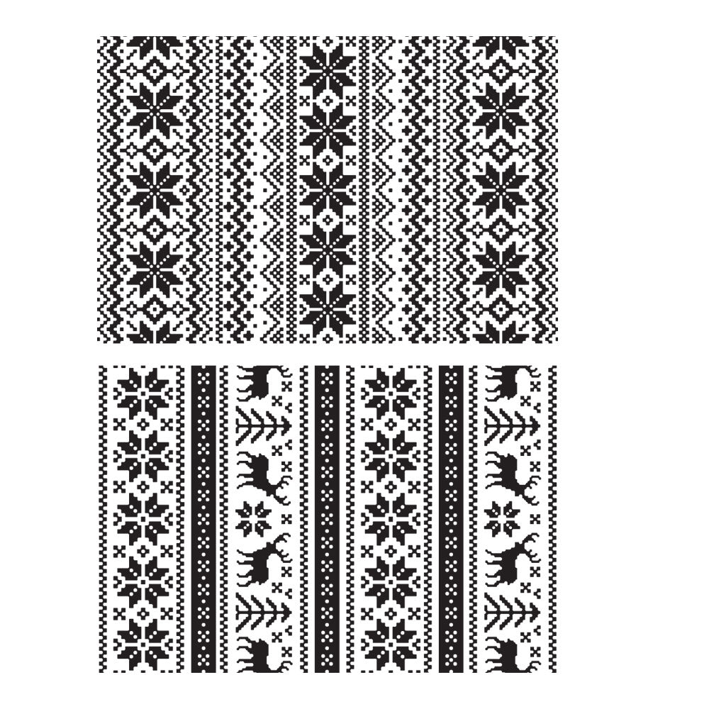 Tim Holtz Cling Rubber Stamps HOLIDAY KNITS CMS206