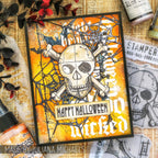 Tim Holtz Cling Rubber Stamps Halloween Blueprints cms134 wicked