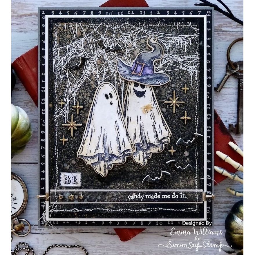 Tim Holtz Cling Rubber Stamps Halloween Doodles cms437 cobwebs