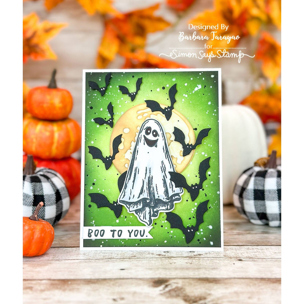 Tim Holtz Cling Rubber Stamps Halloween Doodles cms437 green