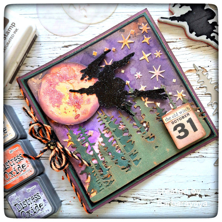 Tim Holtz Cling Rubber Stamps Halloween Silhouettes cms115 full moon | color-code:ALT01