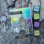 Tim Holtz Cling Rubber Stamps Halloween Sketchbook cms469 scary house