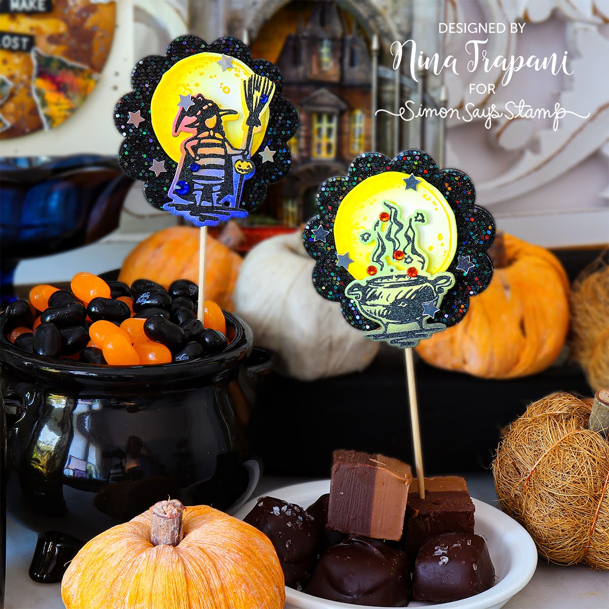 Tim Holtz Cling Rubber Stamps Halloween Sketchbook cms469 sticks