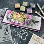 Tim Holtz Cling Rubber Stamps Halloween Sketchbook cms469 vampire