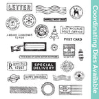 Tim Holtz Cling Rubber Stamps Holiday Postmarks cms323