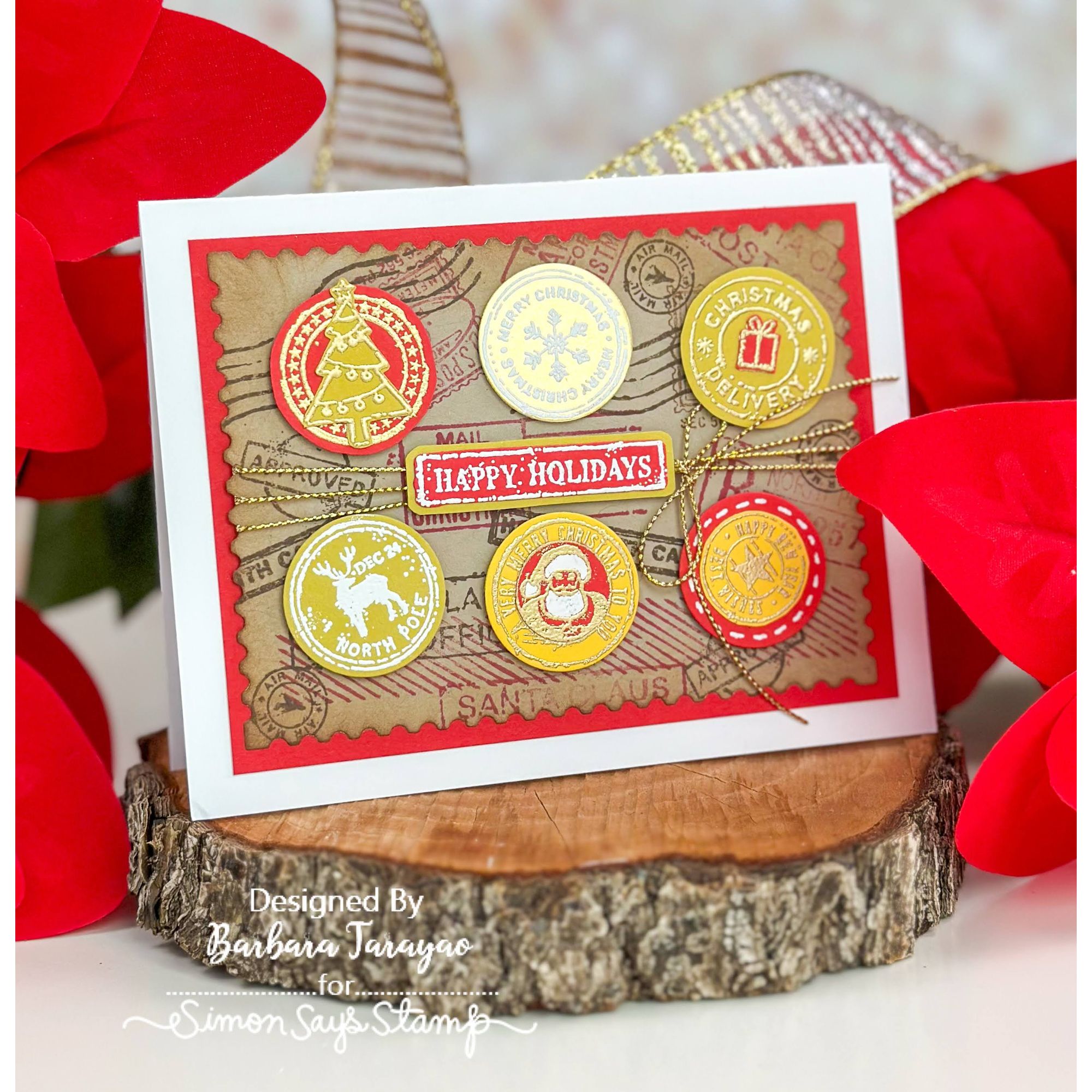Tim Holtz Cling Rubber Stamps Holiday Postmarks cms323 holidays