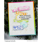 Tim Holtz Cling Rubber Stamps Holiday Postmarks cms323 rainbow