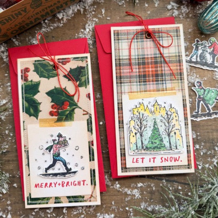 Tim Holtz Cling Rubber Stamps Holiday Sketchbook cms456 image 11