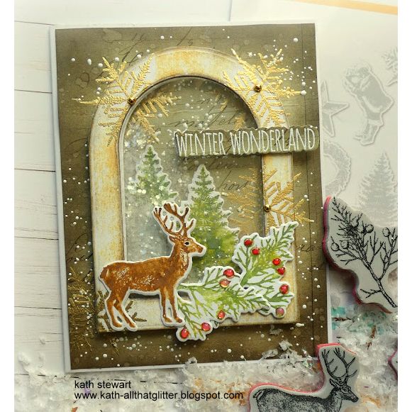 Tim Holtz Cling Rubber Stamps Holiday Things cms441 golden | color-code:ALT04