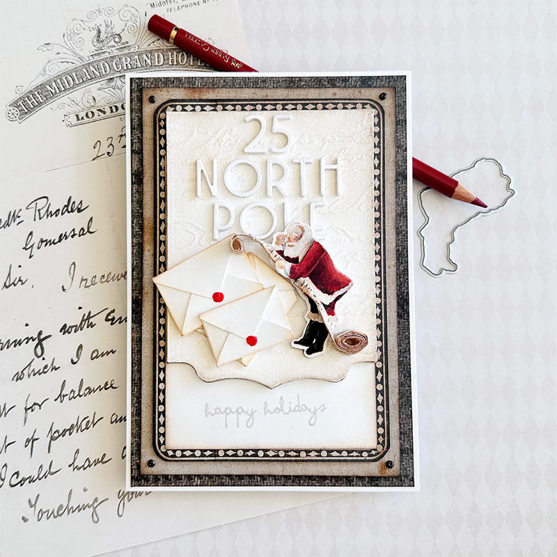 Tim Holtz Cling Rubber Stamps Holiday Things cms441 santa