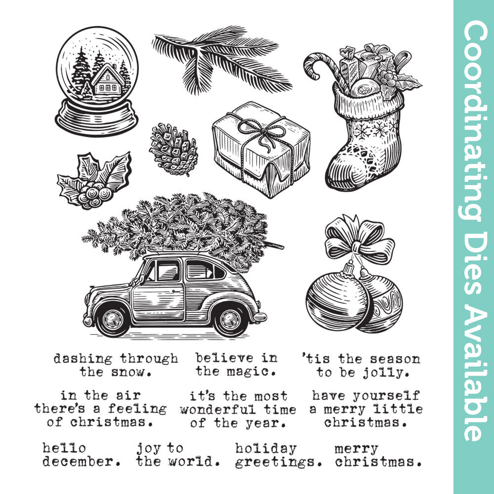 Tim Holtz Cling Rubber Stamps Home For Christmas cms498