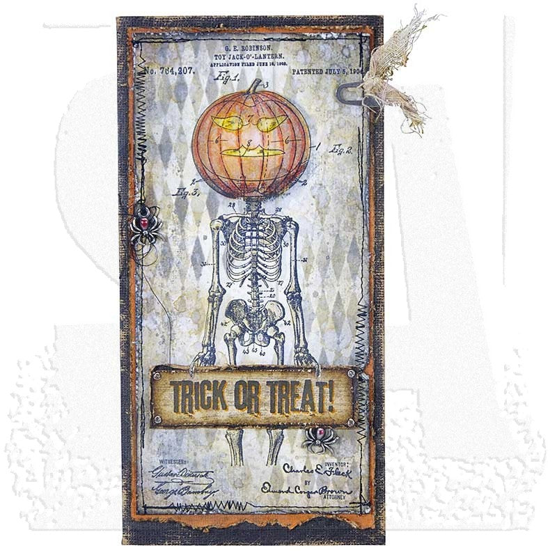 Tim Holtz Cling Rubber Stamps INVENTOR 4 CMS347 skeleton