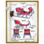 Tim Holtz Cling Rubber Stamps INVENTOR 6 CMS360 sleigh