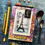 Tim Holtz Cling Rubber Stamps I SEE PARIS CMS009 celebrate