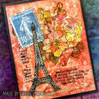 Tim Holtz Cling Rubber Stamps I SEE PARIS CMS009 tower