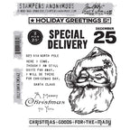 Tim Holtz Cling Rubber Stamps JOLLY SANTA CMS442
