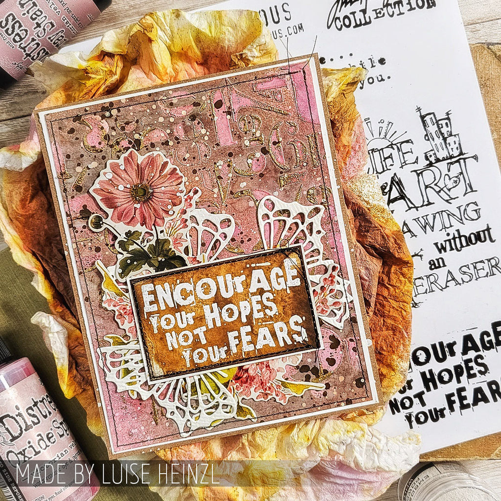 Tim Holtz Cling Rubber Stamps JUST THOUGHTS cms078 hope