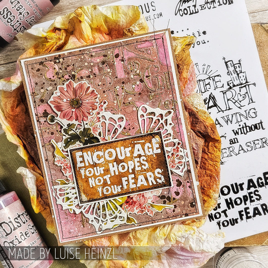 Tim Holtz Cling Rubber Stamps JUST THOUGHTS cms078 hope