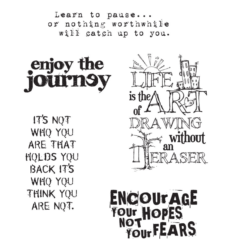 Tim Holtz Cling Rubber Stamps JUST THOUGHTS cms078