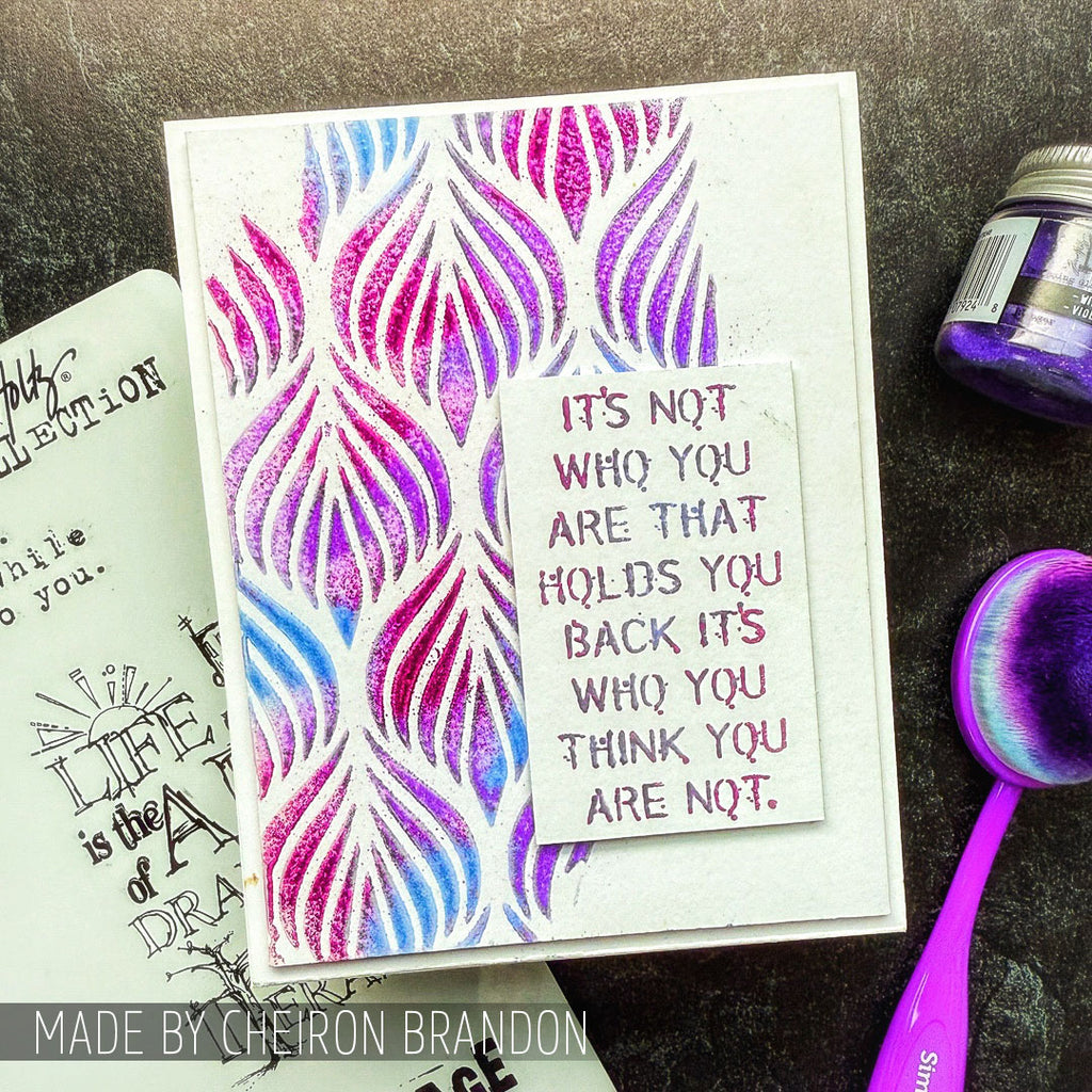 Tim Holtz Cling Rubber Stamps JUST THOUGHTS cms078 purple