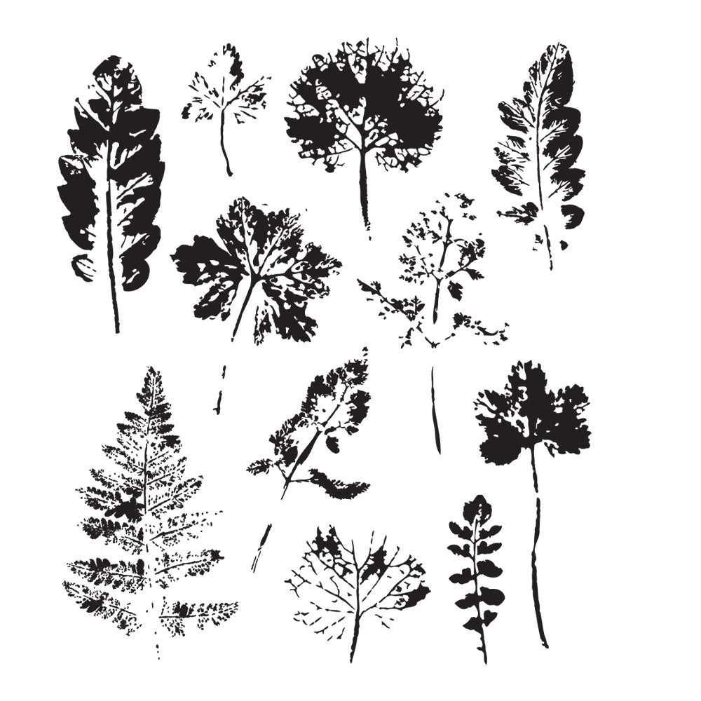 Tim Holtz Cling Rubber Stamps LEAF PRINTS CMS273