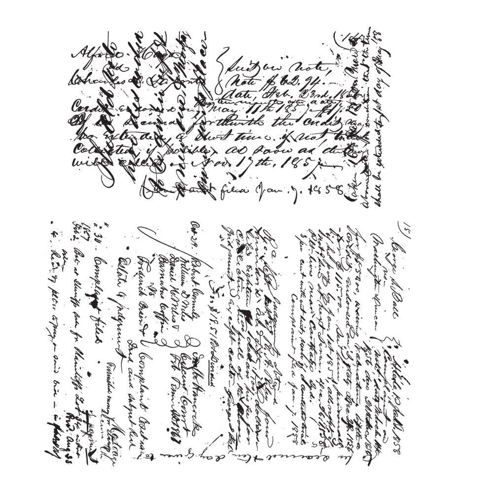 Tim Holtz Cling Rubber Stamps LEDGER SCRIPT CMS241
