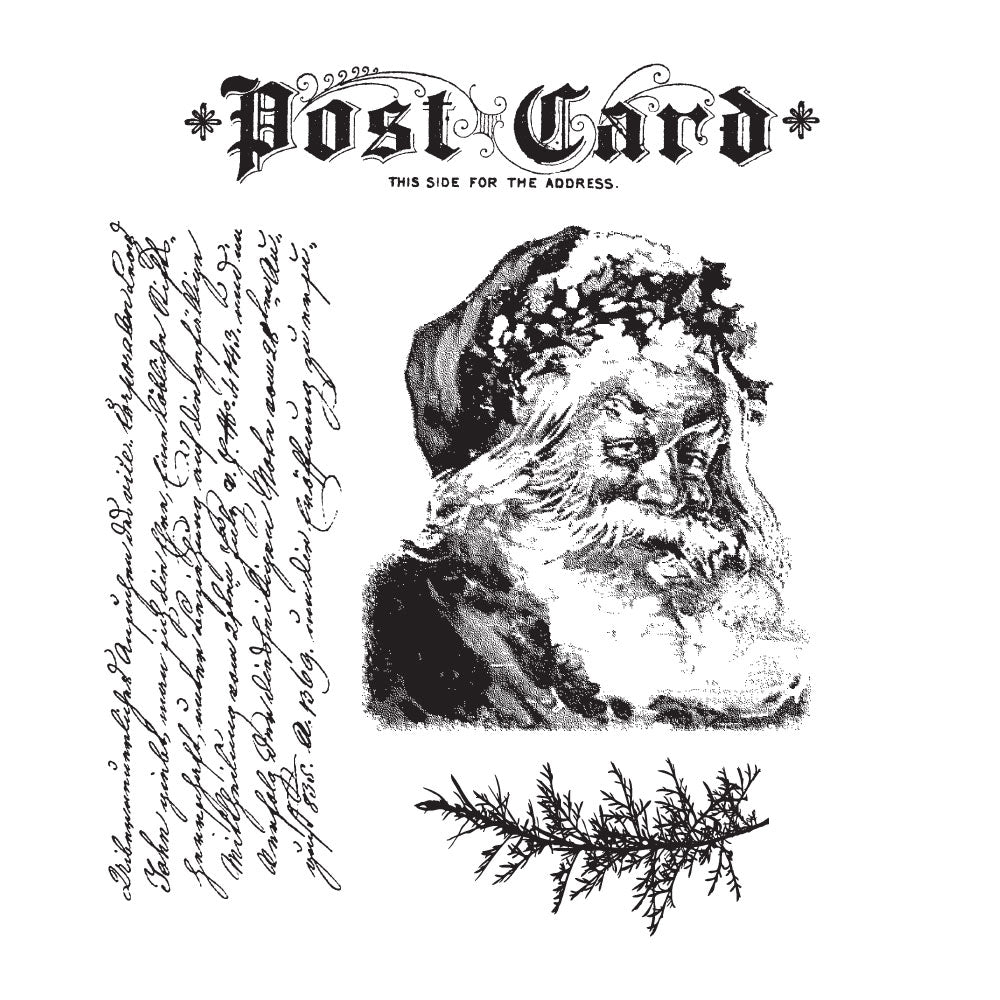 Tim Holtz Cling Rubber Stamps LETTER TO SANTA Christmas CMS053
