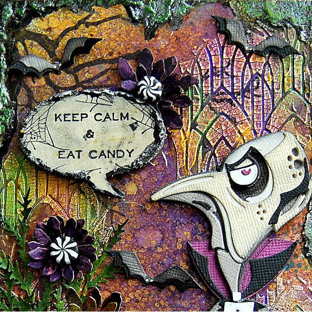 Tim Holtz Cling Rubber Stamps LIFE OF THE PARTY CMS380 vampire