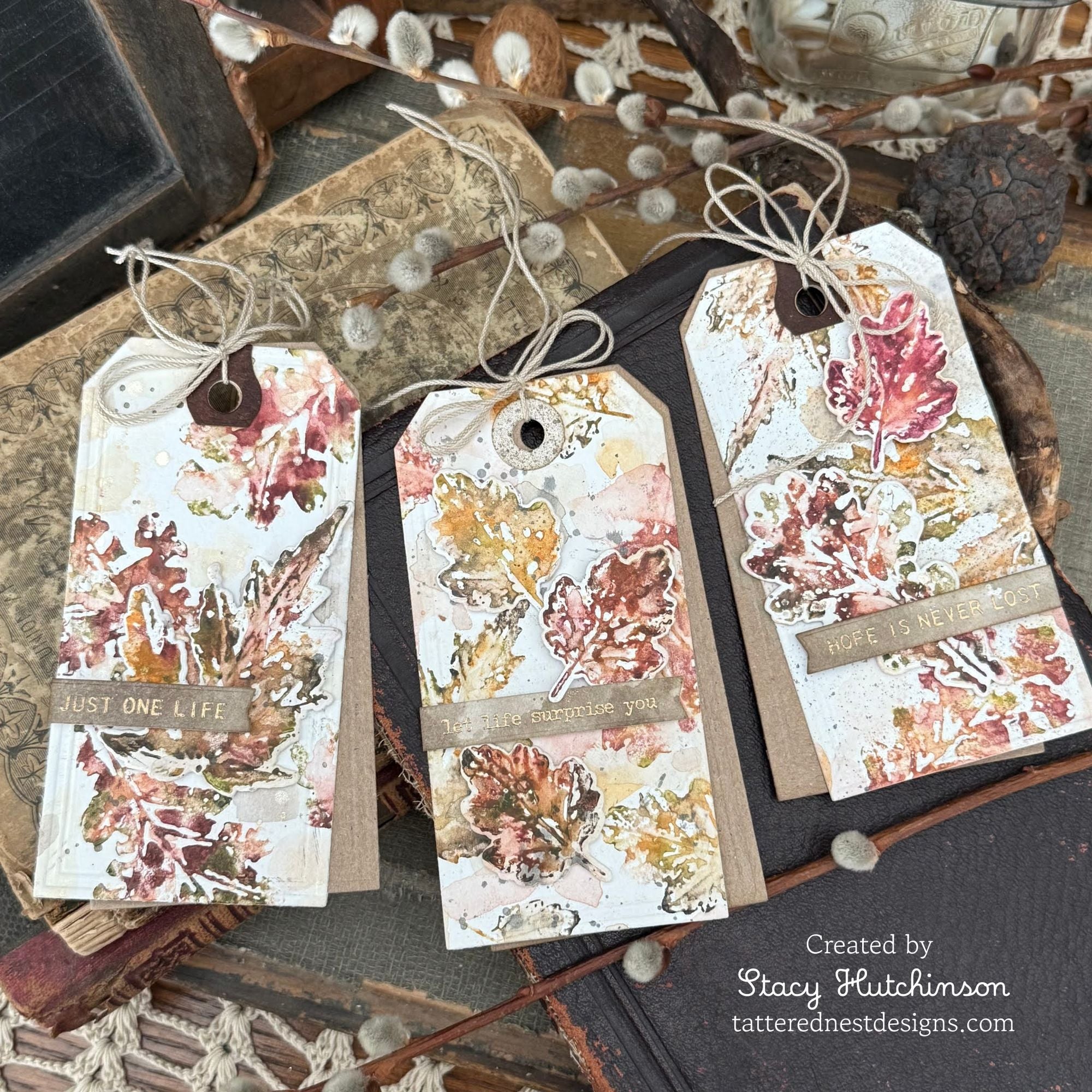 Tim Holtz Cling Rubber Stamps Leaf Prints 2 cms450 leaf print tags stacy hutchinson