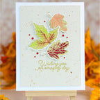 Tim Holtz Cling Rubber Stamps Leaf Prints 2 cms450 wishing you an amazing day card