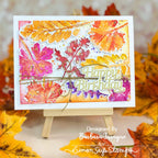 Tim Holtz Cling Rubber Stamps Leaf Prints cms273 happy birthday card barbara tarayao