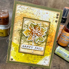 Tim Holtz Cling Rubber Stamps Leaf Prints cms273 happy fall card