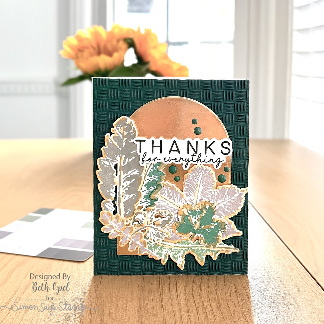 Tim Holtz Cling Rubber Stamps Leaf Prints cms273 thanks for everything card beth opel