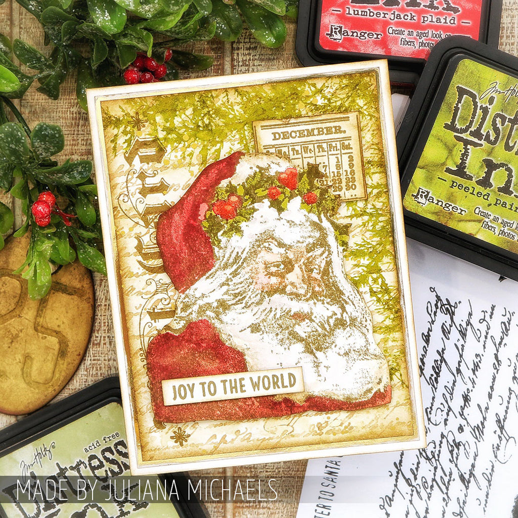 Tim Holtz Cling Rubber Stamps Letter To Santa cms053 berries