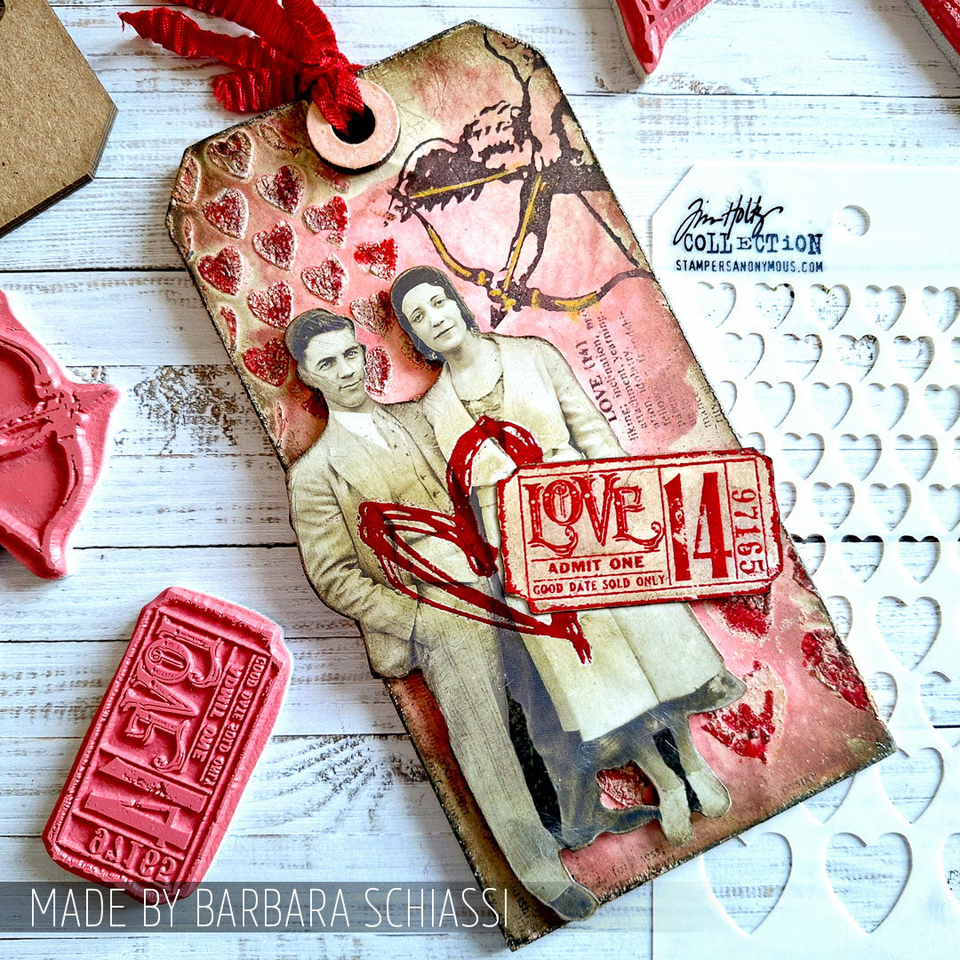 Tim Holtz Cling Rubber Stamps Love Struck cms082 cupid