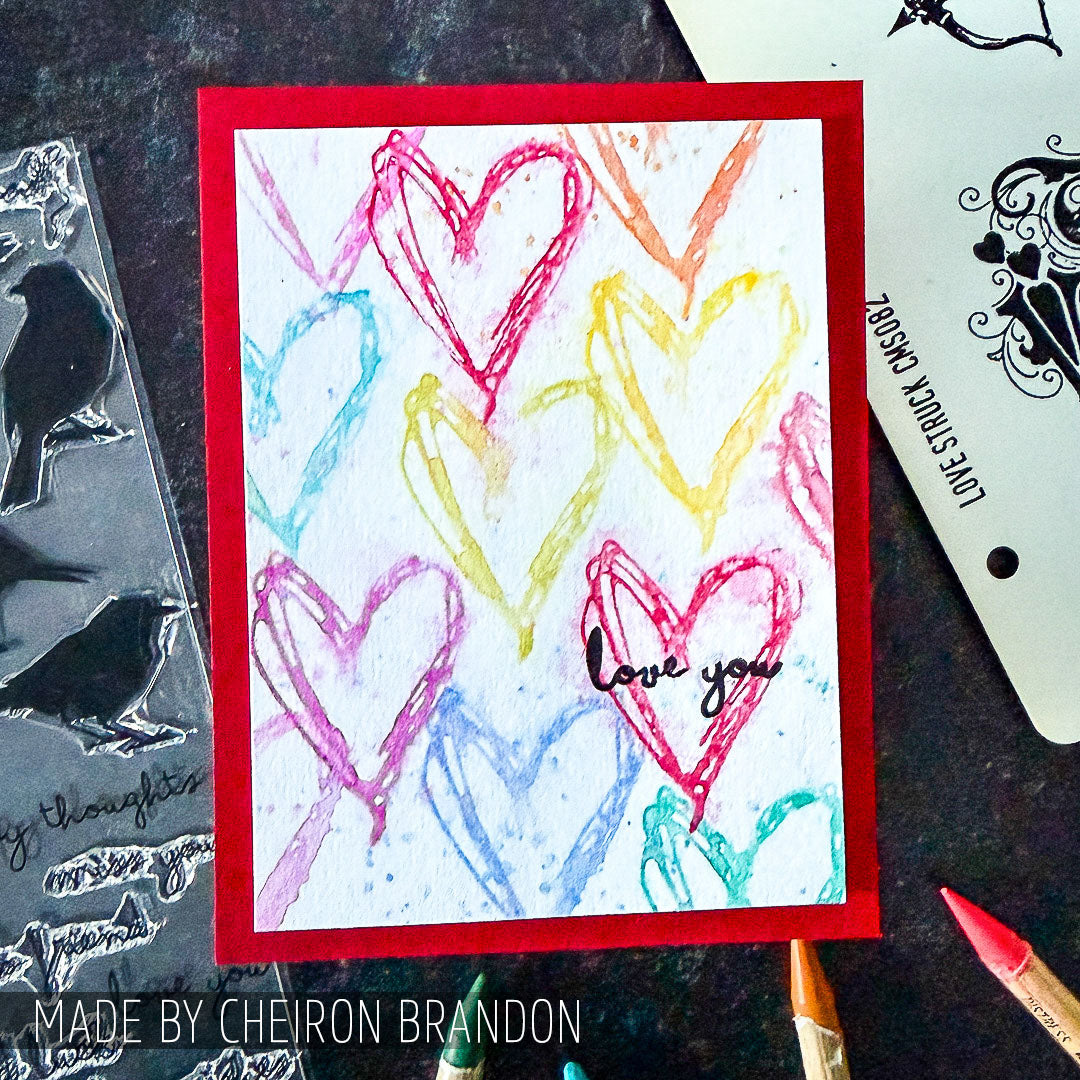 Tim Holtz Cling Rubber Stamps Love Struck cms082 love you