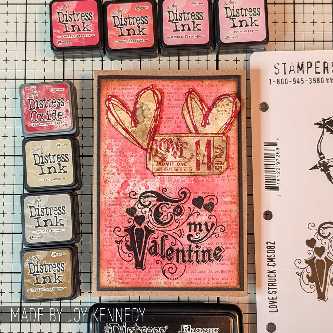 Tim Holtz Cling Rubber Stamps Love Struck cms082 valentine