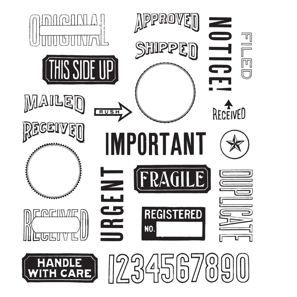 Tim Holtz Cling Rubber Stamps MAIL ART CMS339