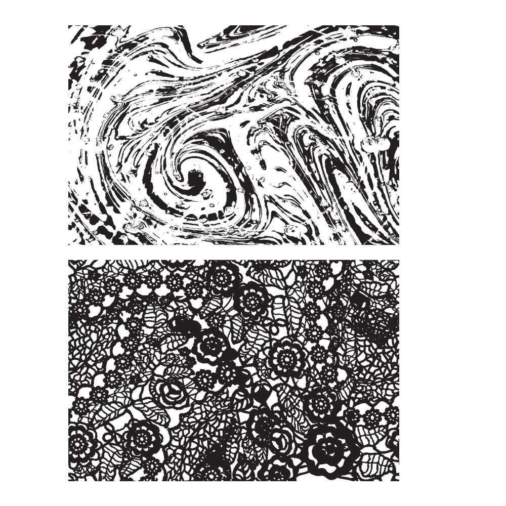 Tim Holtz Cling Rubber Stamps MARBLE & DOILY cms184