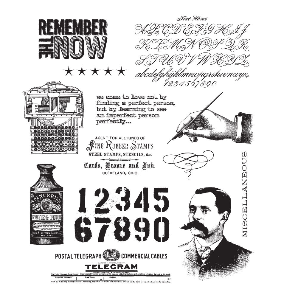 Tim Holtz Cling Rubber Stamps MERCHANTILE cms189
