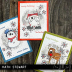 Tim Holtz Cling Rubber Stamps MERRY MISFITS CMS387 merry christmas